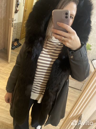 Парка с натуральным мехом