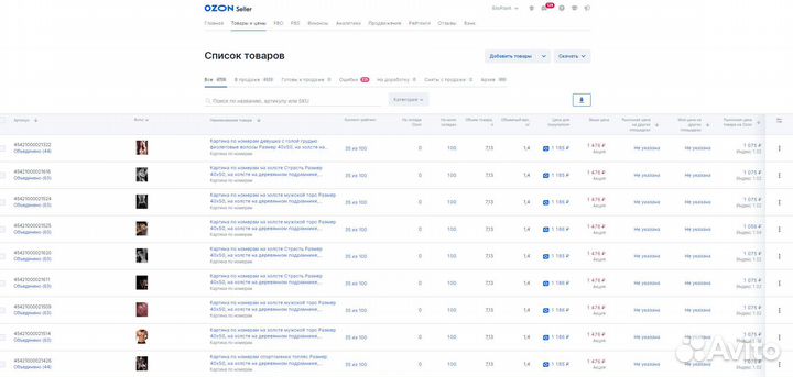 Готовый Магазин на Ozon, WB Картины по номерам