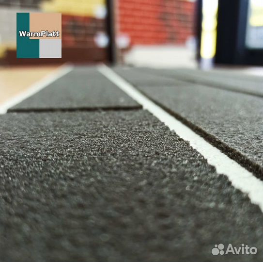 Гибкий кирпич WarmPlatt без затирки швов