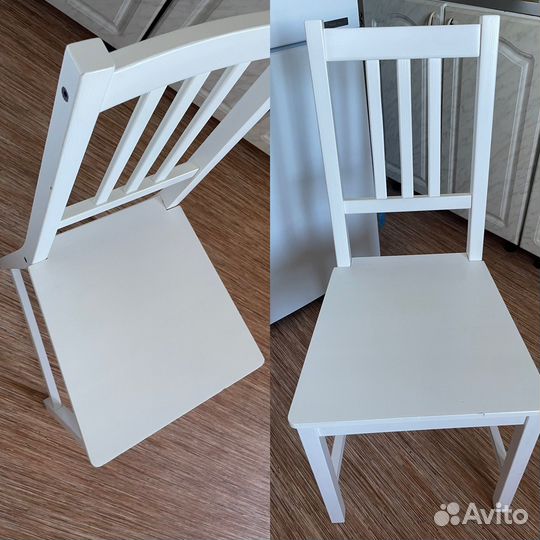 Стул икеа кухонный белый деревянный