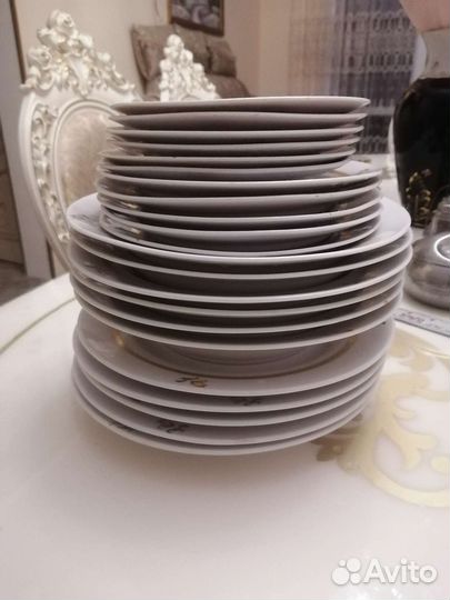 Комплект тарелок Мейсенский букет