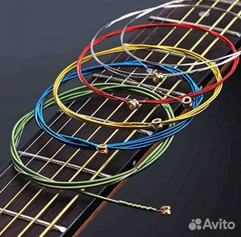 Струны для гитары цветные