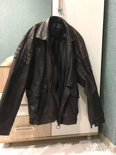 Кожаная куртка 90х мужская 52 54