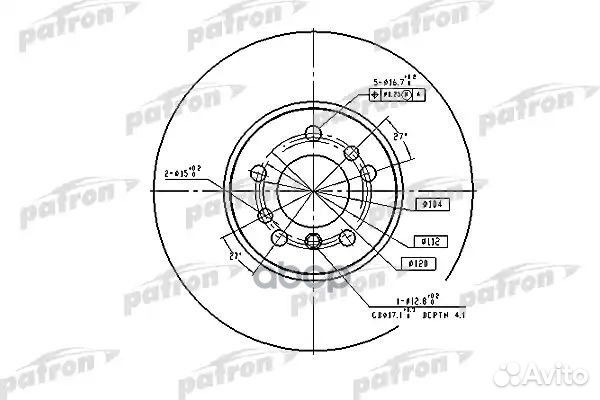Диск тормозной передн BMW: X3 06, X5 00- PBD41