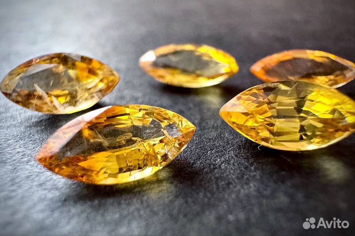 Желтый сапфир маркиза 3,65 ct Танзания