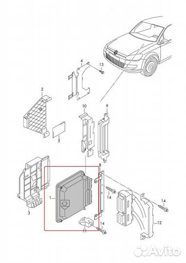 Блок управления двигателем Volkswagen Polo cfna