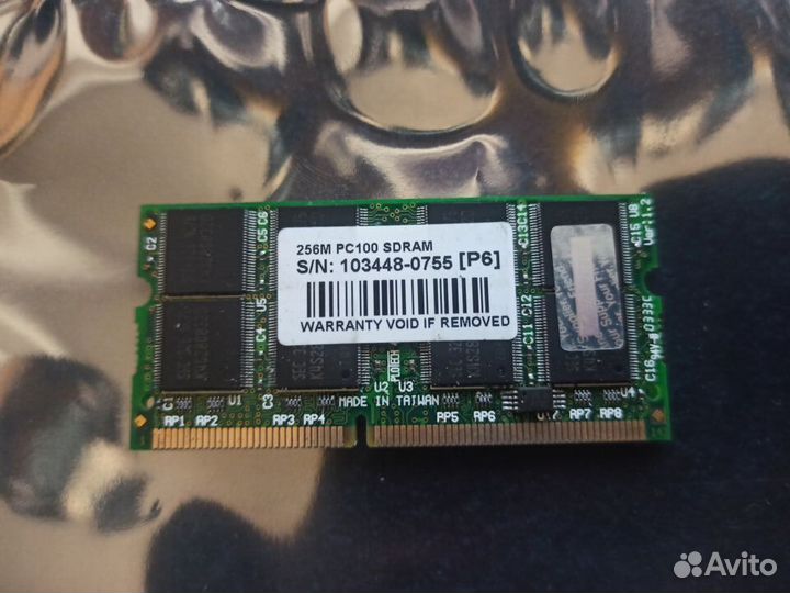 Память для ноутбука Transcend sdram PC100 256MB