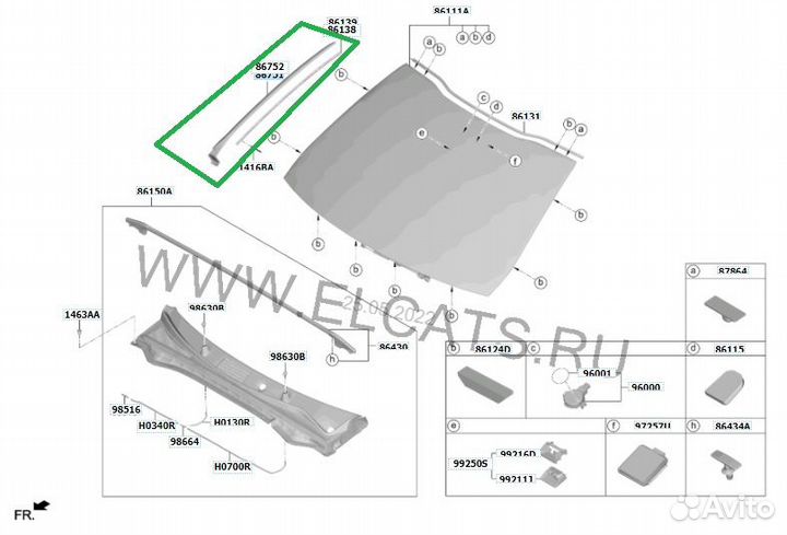 Молдинг лобового стекла левый Kia K5 G4NA 2021