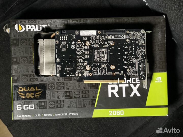 RTX 2060 6GB palit dual (гарантия ситилинк)
