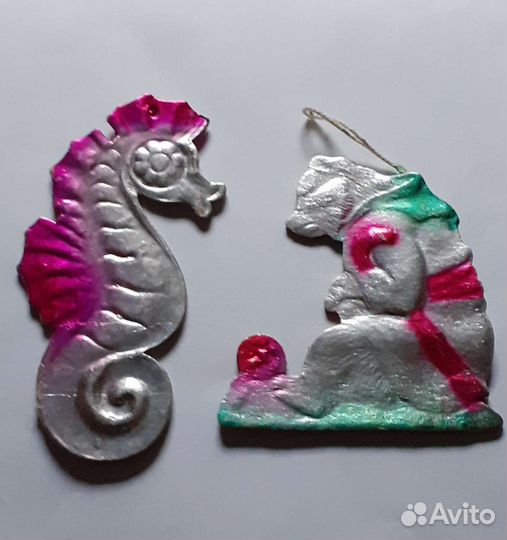 Ёлочные игрушки СССР картонаж