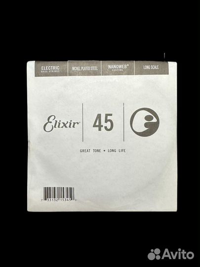 Одиночная струна 45 Elixir 15345 Nanoweb