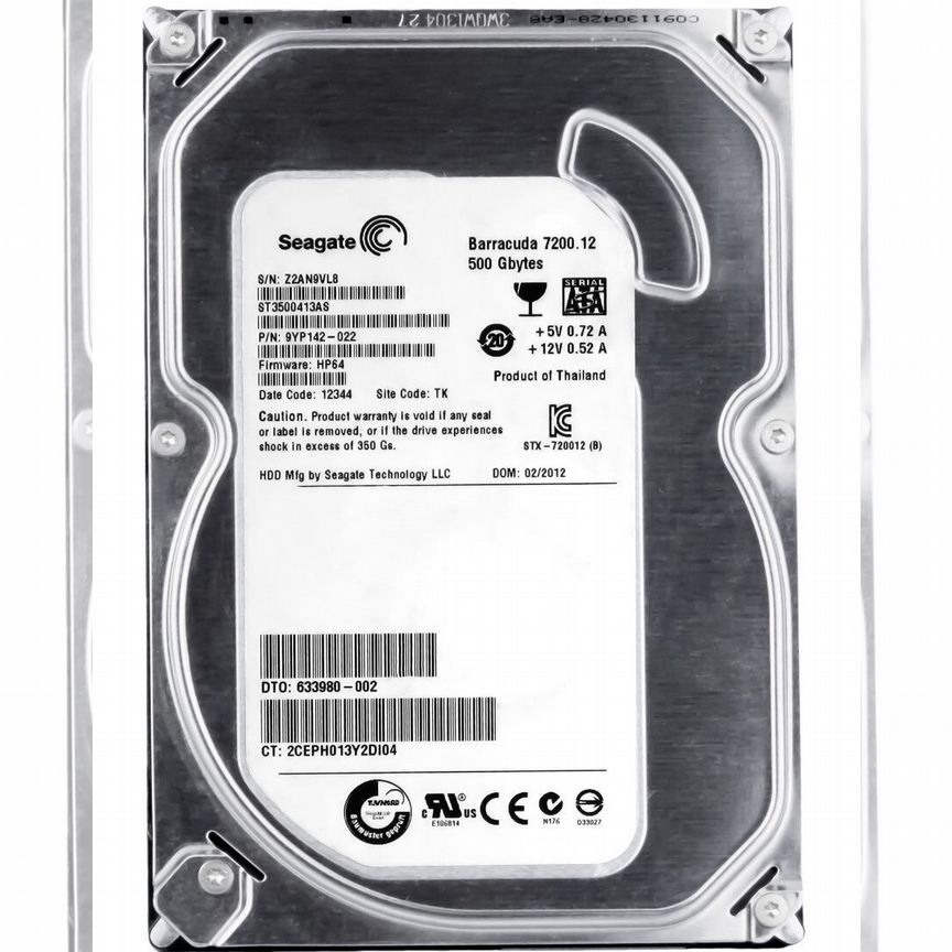 [633980-002] Жесткий Диск Hp 500gb Sata3 3,5" Hdd 633980-002
