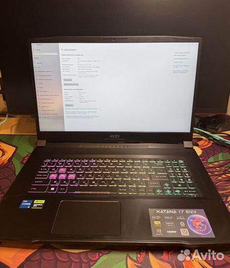 Ноутбук MSI Katana 17 B12VEK-268XRU