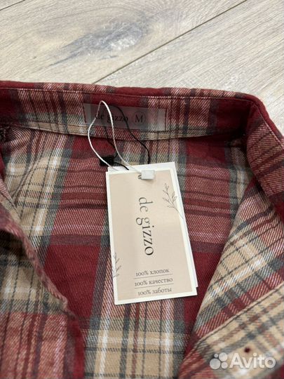 Рубашка в клетку женская