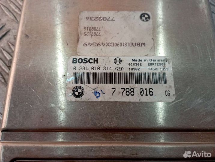 Блок управления двигателем BMW 5 E39 7788016, 0281010314 Дизель 3.0 2001