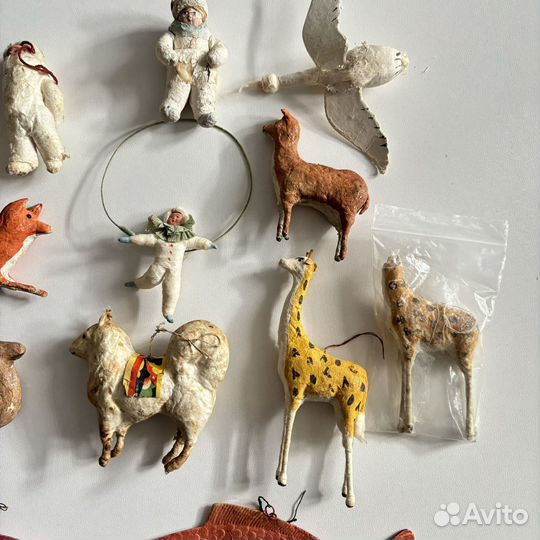 Елочные игрушки вата СССР