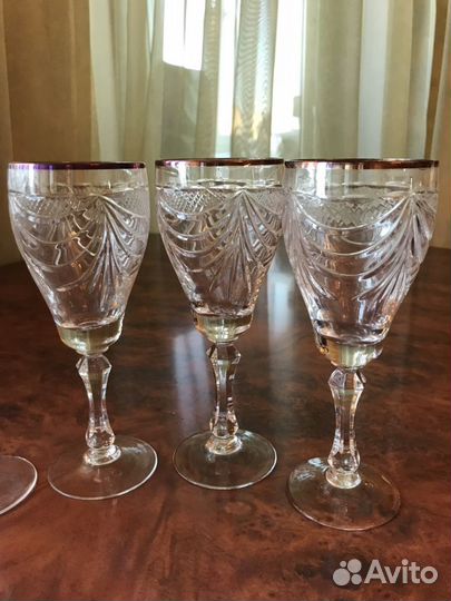 Хрустальные фужеры и рюмки. Фужеры и рюмки из стек