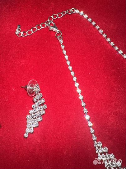 Комплект украшений бижутерия серьги колье