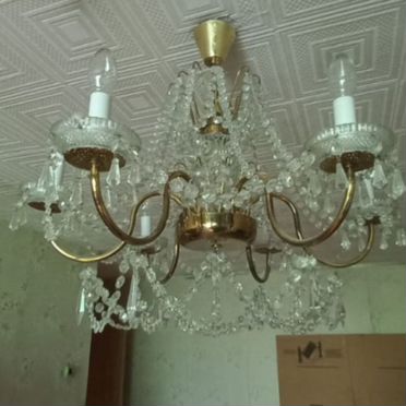 Люстра потолочная хрустальная бу