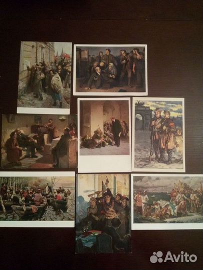 Открытки по революционным сюжетам 50-ые,60-ые годы