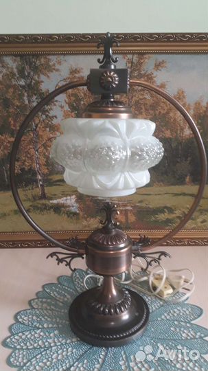 Кованая, настольная лампа. Винтаж. СССР