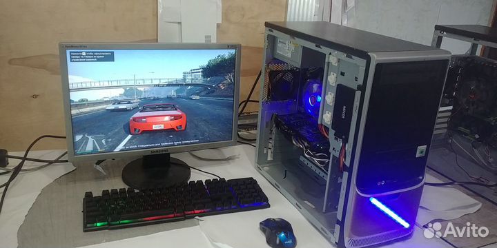 Игровой компьютер i7-10400/ монитор/rx 580 на 8Gb