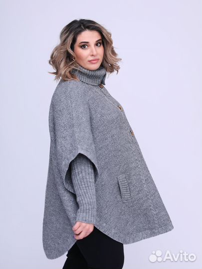 Пончо женское