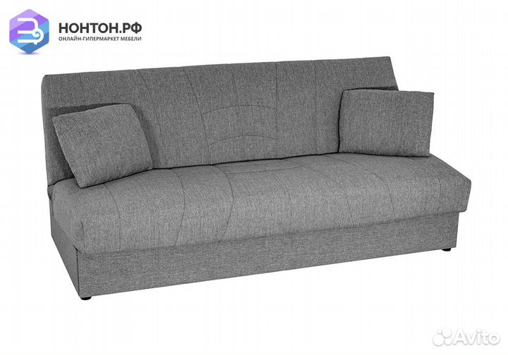 Диван книжка Ручеек рогожка серая