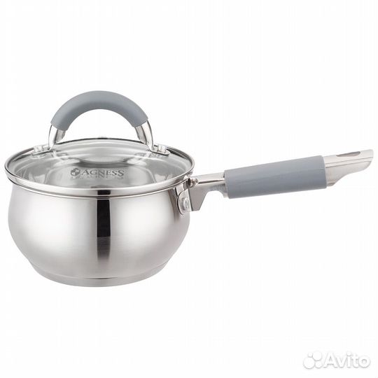 Ковш Agness Со Стекл. Крышкой Серия Apple 1,0 Л. 1