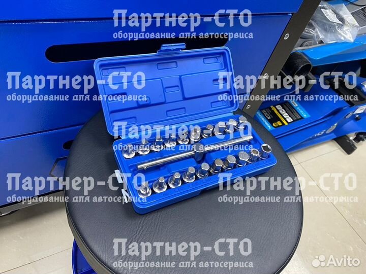 AV-920028 Набор головок для масляных пробок 21 пре