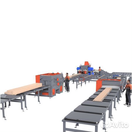 Лесопильная линия для распиловки среднего леса три