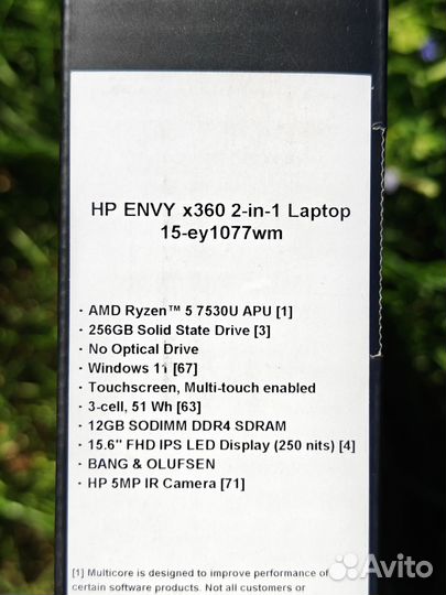 Мощный ноутбук трансформер HP Envy x360 15