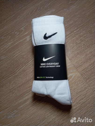 Носки nike everyday белые высокие