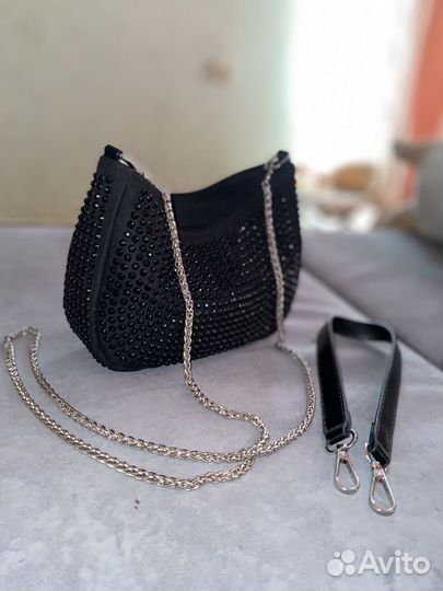 Сумка клатч со стразами