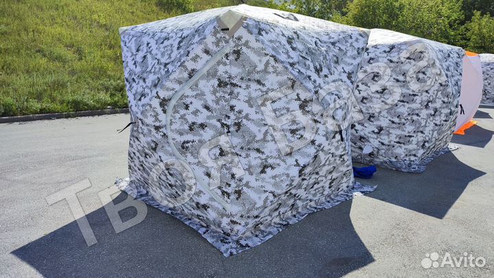 Зимняя палатка куб 220*220*230 трехслойная