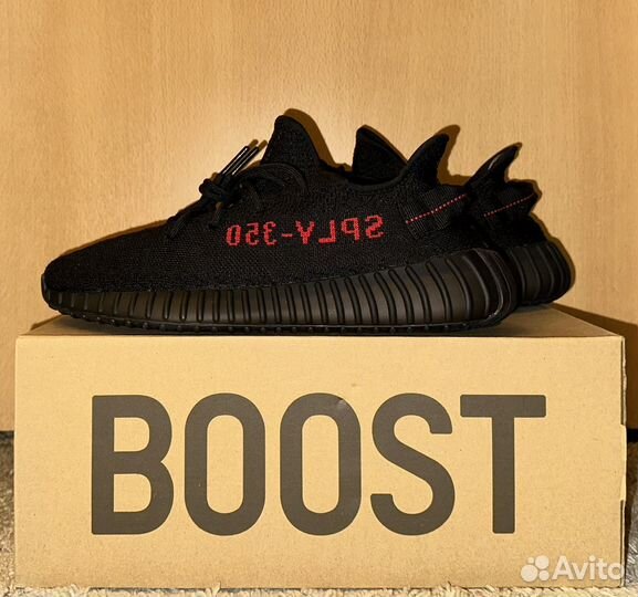 Adidas Yeezy Boost 350 v2 Black Red (оригинал)