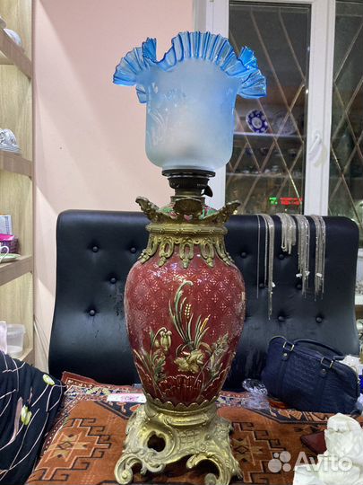 Керосиновая лампа майолика