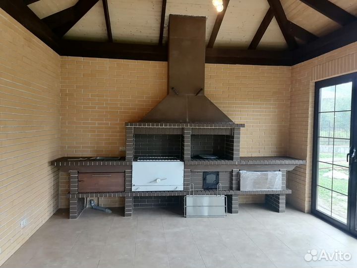 Печи барбекю из кирпича / Барбекю комплексы