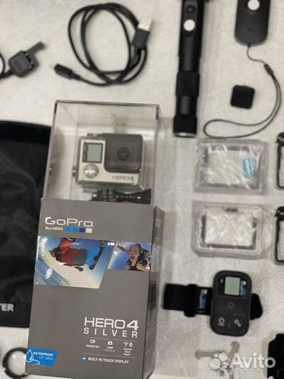 Gopro hero 4 silver +2пульта+стабилизатор 360+допы