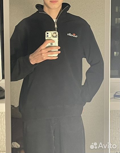 Кофта полузамок ellesse черная