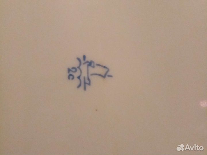 Блюдо под рыбу Мейсенский цветок
