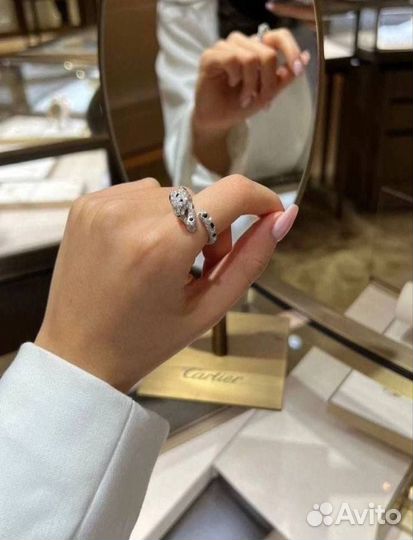 Кольцо Panthere De Cartier белое золото