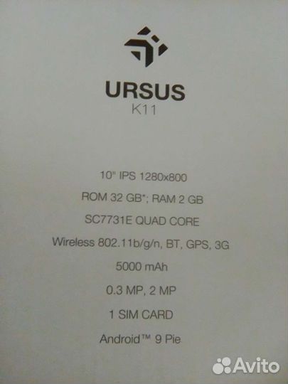 Планшет Ursus c 4G LTE