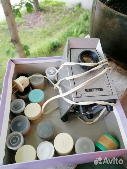 Диапроектор СССР с диафильмами