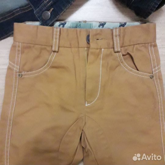 Джинсовая куртка Button lbue, брюки карамелли