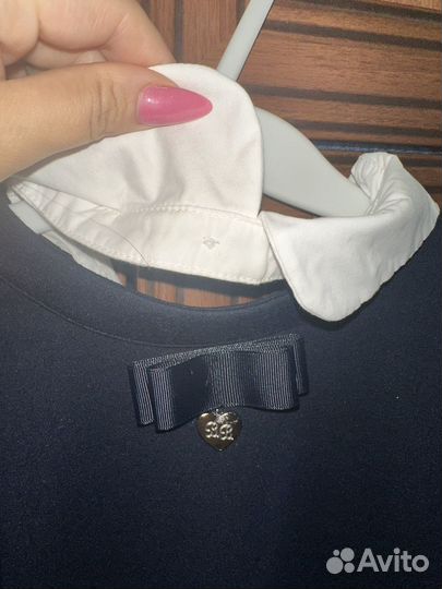 Button blue платье 134 школьное