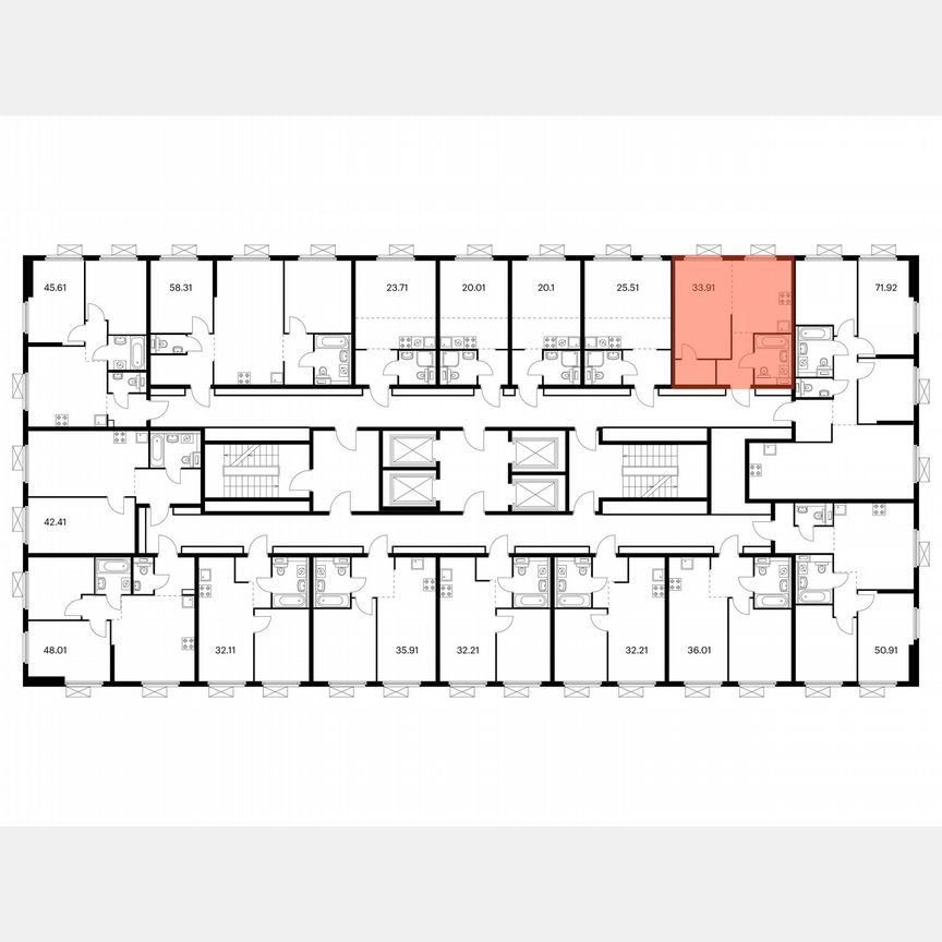 1-к. квартира, 33,9 м², 23/38 эт.