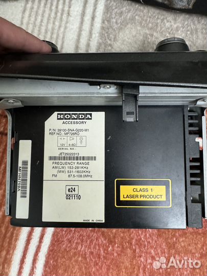 Штатная магнитола Honda civic 4D