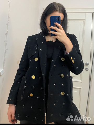 Пальто черное