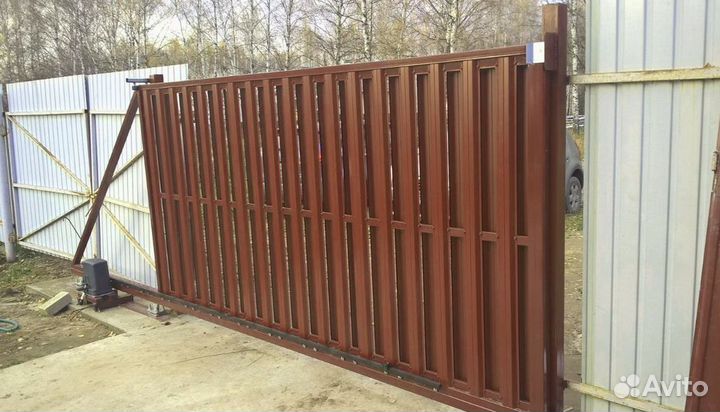 Откатные ворота в наличии новые